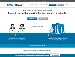 wordfence security plugin home page